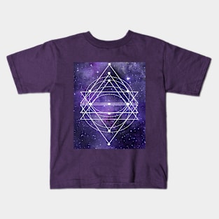 Geometric Planetary Outer Space Space Plots Kids T-Shirt